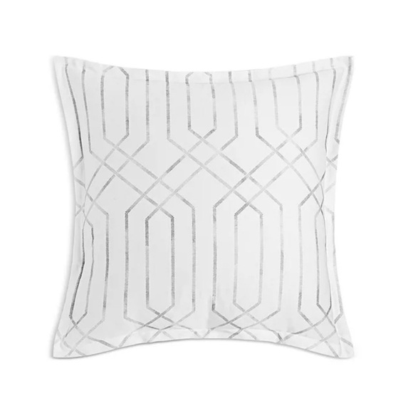 Sky Textured Trellis Euro Sham Set of 2 NWT Retail $160